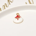 Christmas Santa Claus alloy enamel pendant with festive red and white colors for DIY charms - 04# Santa Claus (16*20mm)