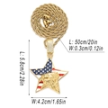 Collana con pendente aquila e stella dorata con zirconi su una catena a maglia twist - Stella Aquila (413) / Oro