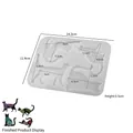 Halloween cat silicone mold for DIY resin pendants featuring 4 distinct cat poses - Cat Brooch Mold