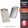 Double-sided cutting board with stainless steel and non-slip surface, 340x240x8mm medium size - Medium Regular (Stainless Steel + Wheat Straw)