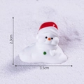 Miniature resin snowman figurine for DIY holiday decor with 2.3cm height dimension - Melting Snowman