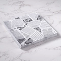 Carta antigrasso per sandwich con stampa di giornali d'epoca su sfondo di marmo bianco - 50 fogli/confezione / Stampa Giornale Bianco (15*15cm)