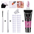 Purple Dream poly nail extension gel kit with 15ml tube and professional tools - Purple Dream (Purple Glitter)
