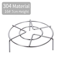 304 stainless steel round steaming rack, 16# model with 7cm height tripod design - 304 Series / Diameter 16cm / 7cm