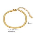 Bracciale a catena serpente dorato 4mm in acciaio inossidabile con chiusura a moschettone - Catena a Serpente (TB5007)