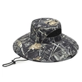 Cappello da giungla mimetico a tesa larga con rete traspirante e cinturino regolabile - Taglia unica / Nero