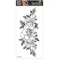 Waterproof temporary tattoo featuring black and white rose bouquet design, model FF-145 - Realistic Rose Bush (FF-145)