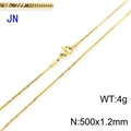 Golden titanium steel snake chain necklace 500x1.2mm for fashion jewelry layering - Gold 500x1.2mm(KN203660-Z)