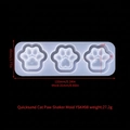 Three-cavity translucent silicone cat paw mold for DIY quicksand resin keychains - Quicksand Cat Paw Keychain Mold YSK#08