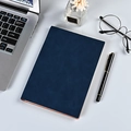 Navy blue A5 faux leather business notebook with premium gold-edged pages and pen - A5 / Dark Blue