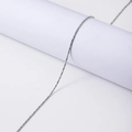 Sleek silver stainless steel snake chain necklace displayed on a minimalist white stand - 45+5cm / 1.2mm Twisted Square Snake Chain / Steel
