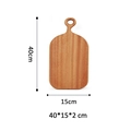 Ebony wood cutting board, 40x15x2 cm variant with handle and natural wood grain - Slender Tray 40*15*2cm