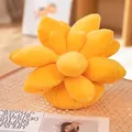 Plush succulent shaped pillow in vibrant yellow flower petal design for home decor - Yellow