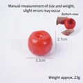 Realistic red PVC hawthorn fruit model with yellow spots and fine texture details - Red Painted Hawthorn-No Clasp