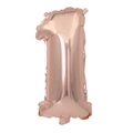 16 inch rose gold number 1 foil balloon for birthday and anniversary party decorations - Number 1 / 16" / Rose Gold