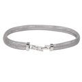 Detailed view of silver mesh chain bracelet in stainless steel with metal clasp closure - YS787 12mm Steel Color Necklace
