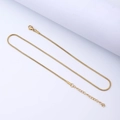 Golden titanium steel snake chain necklace for women with lobster clasp and extension - 40cm + 5cm / Gold 1.2mm Width
