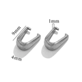 Gancio per ciondolo in acciaio inox argento 9x4mm dettagli per creazione gioielli - 4x9mm / Color Acciaio