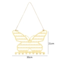 Golden butterfly-shaped jewelry organizer with hanging rope, 30x21cm display stand - Gold Butterfly Wall-mounted Style