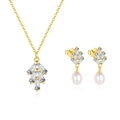 Ensemble collier et boucles d'oreilles / Or