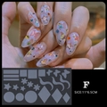 Detailed nail art silicone mold with star and butterfly shapes for extension gel - Nail Mold Style F