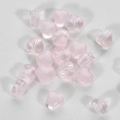 Perles intercalaires roses en forme de cœur en verre aurora pour bijoux DIY - 6mm / Rose Gelée