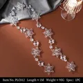 Transparent acrylic snowflake hanging chain 1M length for Christmas and wedding decor - Style 4