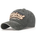 Vintage dark grey washed cotton baseball cap with retro Originals embroidery - Army Green