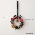 30cm mini Christmas wreath with pine cones, red berries and cinnamon on natural twigs - 15CM Bell Wreath C (Ringing)