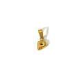 Golden chunky bubble letter P pendant crafted in polished 18k stainless steel - Gold Letter P (TP001-P)