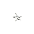 Polished silver stainless steel starfish pendant with textured finish for DIY jewelry - Starfish