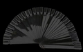 Black plastic fan-shaped nail swatches for displaying polish colors and nail art designs - Screw Back / Black