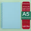 Quaderno a spirale A5 azzurro Morandi con 80 fogli a righe e copertina in PP - A5 a Righe / Azzurro