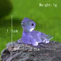 Purple translucent resin lizard figurine 2.5cm cute miniature glowing garden decor - Luminous Small Lizard Purple
