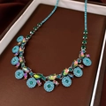Blue Green Waterdrop Necklace