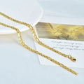 Classic 18k gold plated stainless steel Figaro chain necklace with lobster clasp - Figaro Chain (X271) / Gold