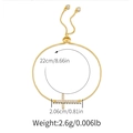 Dettaglio del bracciale bolo regolabile in oro con croce e specifiche di taglia - Croce con zirconi (KB0590-2)