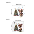 Dimensions du sticker mural de Noël renne avec tailles de mise en page et de pose - Sapin de Noël & Cerf au Chapeau (PC213) / 40x40cm (1 Feuille)