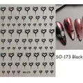 Dark gothic bleeding heart nail art stickers SO-173 in black for manicure decoration - SO-173 Dripping Heart / Black