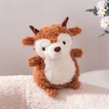 Cute brown plush reindeer toy with soft teddy fleece texture and small antlers - Deer / 18cm