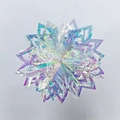 Decoración colgante de copo de nieve con película holográfica iridiscente Navidad. - Bola de Estrella 20CM