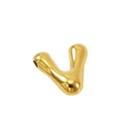 Pendentif lettre V en acier inoxydable doré brillant pour colliers personnalisés - Lettre V (Style V)