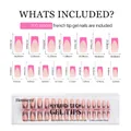 Guía de tallas para set de 150 uñas postizas French mate con 15 medidas detalladas - Juego Brillante (ZHZ-BX-3008)
