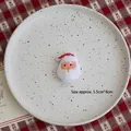 Plush Santa Claus ornament for DIY crafts, approx 5.5cm x 4cm, festive holiday decoration - Santa 02 (1 Piece)