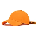 Gorra de béisbol naranja brillante de algodón con correa larga de estilo industrial - Naranja
