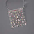 Pegatina 5D de arte de uñas DP-311F con ositos, lazos rosas y diseños de corazones - Estilo con Relieve de Pequeños Animales Lindos Kawaii (DP-311)