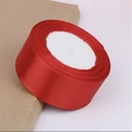 Glossy red 4cm satin ribbon roll for gift wrapping and DIY wedding decor crafts - Red (26#)