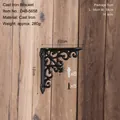 Retro black cast iron shelf bracket with dragon design 12cm length with mounting screws - Small European Style Support Bracket 5658