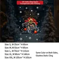 Christmas tree window sticker size chart featuring reindeer and snowflake designs - SDUV-430-1【Static Glue-Free】 / Small【35*60CM】