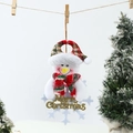 Ciondolo pupazzo di neve appeso con scritta Merry Christmas e decorazione scozzese - Pupazzo di neve